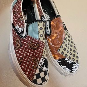 Tiger patchwork Classic Slip-on Vans🐅✨